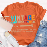 Vintage Paraprofessional Teacher T-Shirt