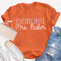 Personalized Name Principal Teacher T-Shirt