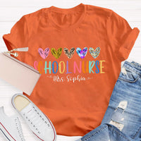 Personalized Name School Nurse Teacher T-Shirt