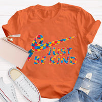 Just Be Kind Color Puzzle Teacher T-Shirt