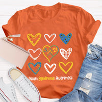 Down Syndrome Awareness Heart T-Shirt