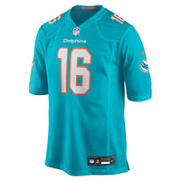 Miami Dolphins Michael Taaffe Aqua Team Game Jersey