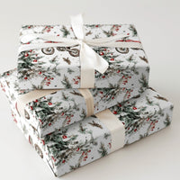 Red Dirt Bike Holiday Gift Wrap, Motocross Christmas Wrapping Paper, Watercolor Motorcycle Wrapping Paper, Winter Biker Xmas Gift Wrap