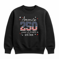 Patriotic 250 Years of Freedom Sweatshirt | American Flag 1776-2026 Design | Unisex Crewneck Pullover | USA Sestercentennial Collector's Gift