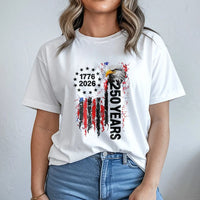 250 Years America T-Shirt | 1776-2026 Patriotic Eagle Flag Design | Soft Breathable Cotton Tee | Gift for Patriots and History Lovers