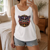 America 250 Years Tank Top | Freedom 1776-2026 Eagle & Flag Emblem | Soft Breathable Unisex Fit | 4th of July Gift for Patriots