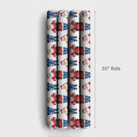 Law Enforcement Santa Claus Gift Wrap, Police Officer Santa Wrapping Paper, Cop Santa Holiday Paper, Christmas Present Wrapping Paper Roll