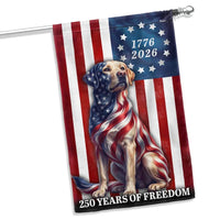Patriotic Labrador Garden Flag | 250 Years of Freedom 1776-2026 | Double-Sided American Flag Dog Decor | Outdoor Yard Gift for Dog Lovers