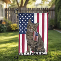 Patriotic Cat Garden Flag | 250 Years of Freedom USA Decor | Premium Weather Resistant Polyester | Yard Art Gift for Cat Lovers