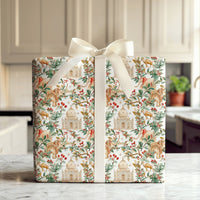 Indian Holiday Gift Wrap, Taj Mahal Christmas Wrapping Paper, Watercolor Elephant Camel Gift Wrap Roll, Multicultural Xmas Wrapping Paper
