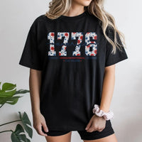 America 1776 Semiquincentennial T-Shirt | 250 Years Anniversary Floral Patriotic Design | Premium Soft Cotton Tee | Gift for History Buffs
