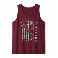 250 Years We The People Tank Top | Vintage American Flag 1776-2026 Semiquincentennial Design | Soft Breathable Cotton Blend | Gift for Patriots and History Buffs