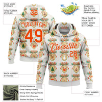 Personalized Holiday Sports Hoodie, Custom Christmas Hoodie, Custom Name and Number Hoodie, Festive Game Day Pullover, Xmas Sweatshirt Present