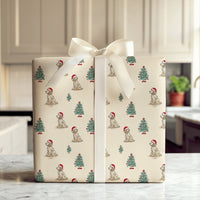 Christmas Dog Wrapping Paper, Cocker Spaniel Wrapping Paper, Santa Hat Puppy Gift Wrap, Holiday Dog Wrapping Paper, Pet Lover Gift Wrap