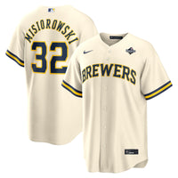 Milwaukee Brewers Jacob Misiorowski Cream 2026 World Series Home Replica Jersey