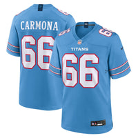 Tennessee Titans Fernando Carmona Light Blue Team Game Jersey