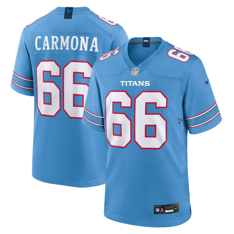 Tennessee Titans Fernando Carmona Light Blue Team Game Jersey