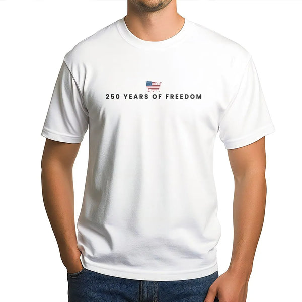USA 250th Anniversary T-Shirt | 250 Years of Freedom 1776-2026 Patriotic Design | Soft Cotton Unisex Tee | 4th of July Gift for Americana Fans