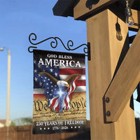 Patriotic American Garden Flag | 250 Years of Freedom 1776-2026 Design | Weather-Resistant Polyester | Commemorative Yard Decor Gift for Patriots