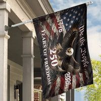 Eagle House Flag | We The People 250 Years of Freedom Vintage American Flag Art | Premium Double-Sided Polyester | Patriotic Gift for History Lovers