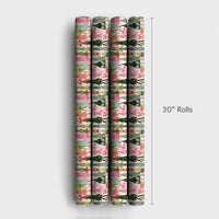 Whimsical Bow Tree Gift Wrap, Colorful Christmas Tree Wrapping Paper, Pink Orange Holiday Present Paper, Modern Christmas Gift Wrapping Paper