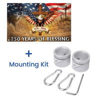 250 Years of Blessing Flag 1776-2026 | Patriotic American Eagle Cross Design | UV-Resistant Polyester | We The People Commemorative Gift