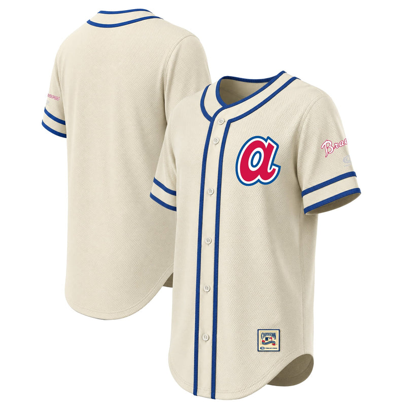 Atlanta Braves Natural Throwback Jersey