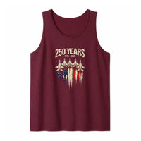 USA 250 Years Anniversary Tank Top | Patriotic Jet Fighter American Flag Graphic | Premium Soft Breathable Fabric | 4th of July Independence Day Gift for Veterans, Unisex Summer Gym Wear