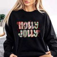Preppy Christmas Sweatshirt, Holly Jolly Sweatshirt, Retro Holiday Sweatshirt, Adorable Christmas Crewneck, Winter Pullover, Xmas Present for Her