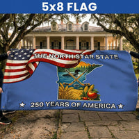 Minnesota 250 Years of America House Flag | North Star State Patriotic Design | Weather-Resistant Polyester | Commemorative Gift