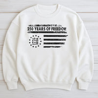 America 250 Years Of Freedom Sweatshirt | Patriotic 1776-2026 USA Flag Graphic | Cotton Blend Premium Apparel | Birthday Gift For Patriot