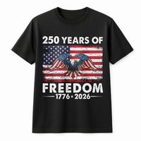 250 Years of Freedom T-Shirt | Patriotic American Eagle 1776-2026 Graphic | Premium Soft Cotton | Unisex USA Independence Day Gift for Adults