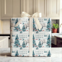 Patriotic Winter Gift Wrap, White House Christmas Wrapping Paper, Scenic Landmark Wrapping Paper, Elegant Holiday Present Paper
