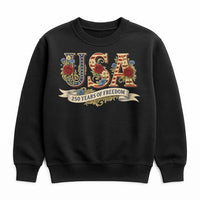 USA 250 Years of Freedom T-Shirt | Vintage Floral American Flag Design | Premium Cotton Tee | Patriotic Gift for Fourth of July 2026