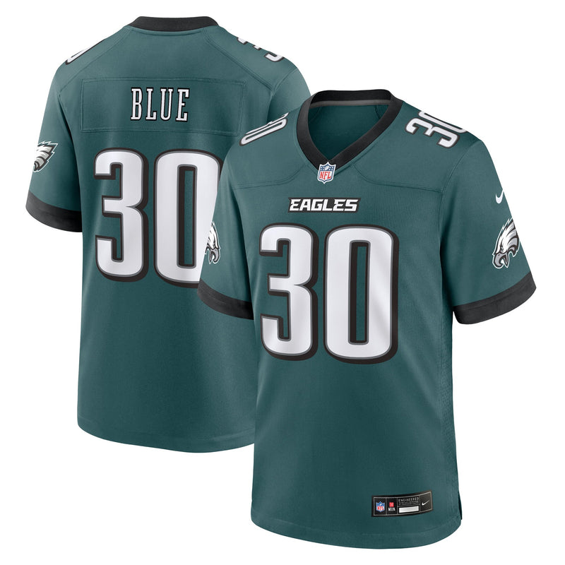 Philadelphia Eagles Jaydon Blue Midnight Green Team Game Jersey