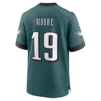 Philadelphia Eagles Elijah Moore Midnight Green Team Game Jersey