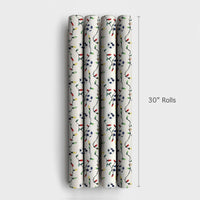 Watercolor Sports Holiday Gift Wrap, Soccer Christmas Wrapping Paper, Christmas Lights Soccer Present Wrap, Player Coach Holiday Present Paper