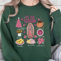 Tamales Holiday Graphic Crewneck, Tis the Season Mexican Food Sweatshirt, Feliz Navidad Mexican Christmas Pullover, Latina Xmas Sweater