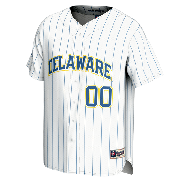 Delaware Fightin' Blue Hens GameDay Greats NIL Pick-A-Player Baseball Lightweight Jersey - White