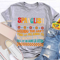 Spanglish Definition Bilingual Teacher T-Shirt