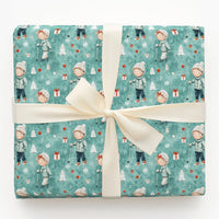 Watercolor Kids Christmas Gift Wrap, Winter Children Wrapping Paper, Whimsical Holiday Wrapping Paper, Adorable Seasonal Gift Wrap Paper Roll