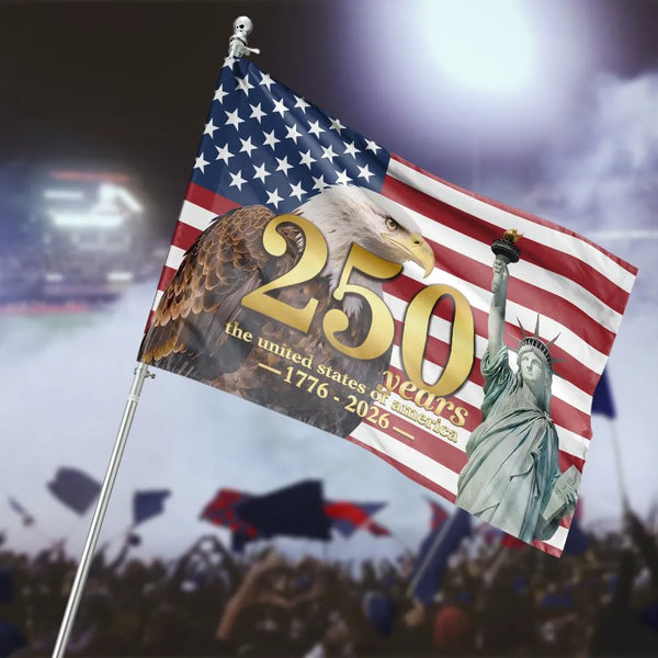 American Eagle House Flag | 250 Years of America 1776-2026 Commemorative Design | Double-Sided Weather-Resistant Polyester | Patriotic Gift for Home Decor Enthusiasts