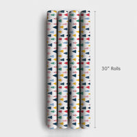 Modern Rainbow Xmas Tree Gift Wrap, Colorful Christmas Tree Wrapping Paper, Whimsical Holiday Wrapping Paper, Festive Present Paper Roll
