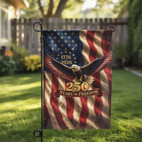 USA 250 Years of Freedom Garden Flag | Patriotic Bald Eagle 1776-2026 America Semiquincentennial | Double Sided Premium Weatherproof Polyester | Veterans Outdoor Yard Decor Gift