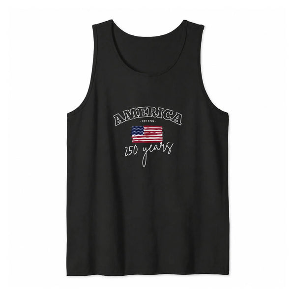America 250 Years Tank Top | Patriotic 4th of July American Flag 250th Anniversary Design | Soft Breathable Unisex Fit | Gift for Independence Day Celebration