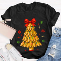 Red Bow Holiday Teacher Shirt, Pencil Christmas Tree T-Shirt, Adorable Winter Educator Graphic Tee, Back to School Xmas Party Present
