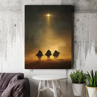 Star of Bethlehem Canvas Wall Art, Three Wise Men Nativity Canvas Print, Christian Christmas Canvas, Religious Nativity Wall Art, Xmas Present