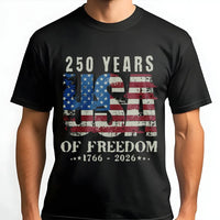 USA 250 Years of Freedom T-Shirt | 1776-2026 Anniversary Graphic Design | Premium Cotton Patriotic Apparel | Fourth of July Gift for Men Women