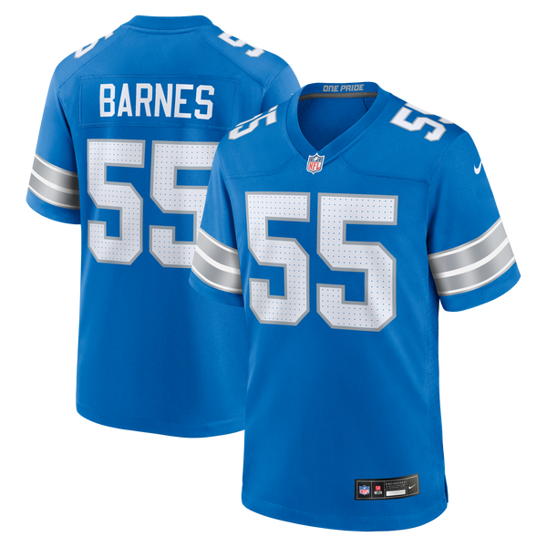 Detroit Lions Derrick Barnes Nike Blue Team Game Jersey