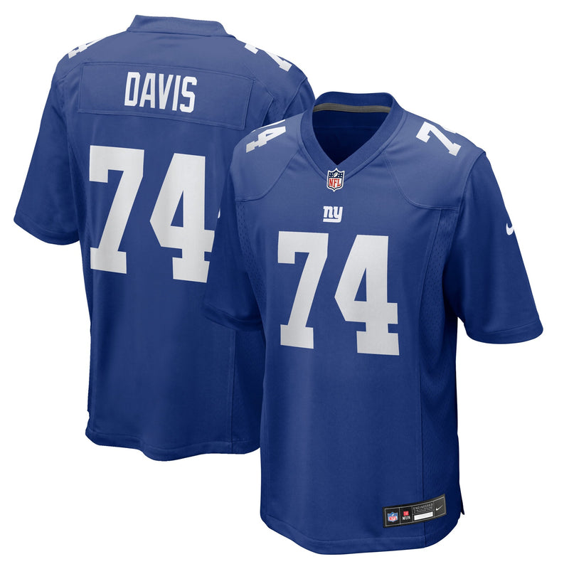 New York Giants J.C. Davis Royal Team Game Jersey